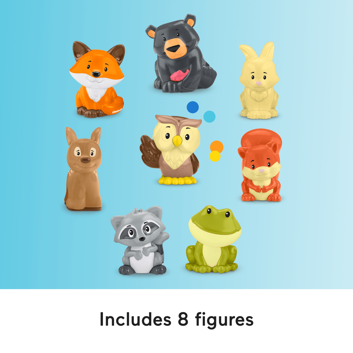 Fisher-Price Little People Forest Friends Carry Case Toddler Playset With Figures, 9 Pieces