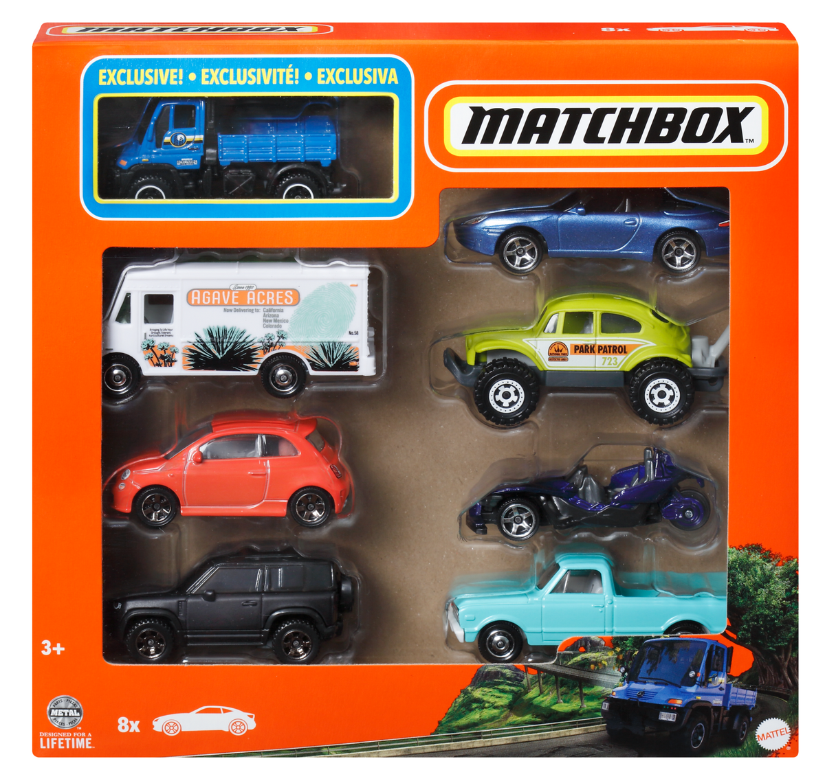 Matchbox 1:64 Scale Die-Cast Toy Cars Or Trucks, Set Of 8
