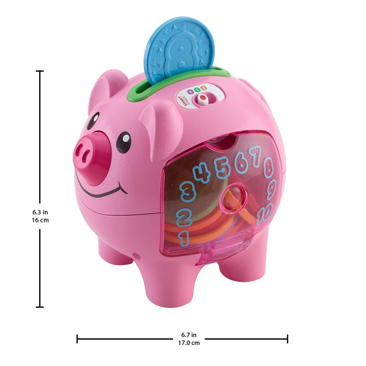 Fisher-Price Laugh & Learn Smart Stages Piggy Bank Baby & Toddler Learning Toy