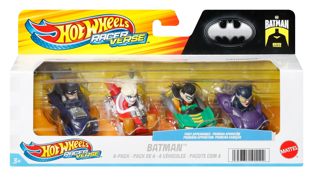 Hot Wheels RacerVerse Veículo de Brinquedo Quatro Carros de Corrida DC