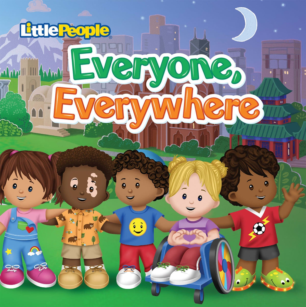 Fisher-Price Little People: Everyone, Everywhere Board Book For Infants & Preschoolers