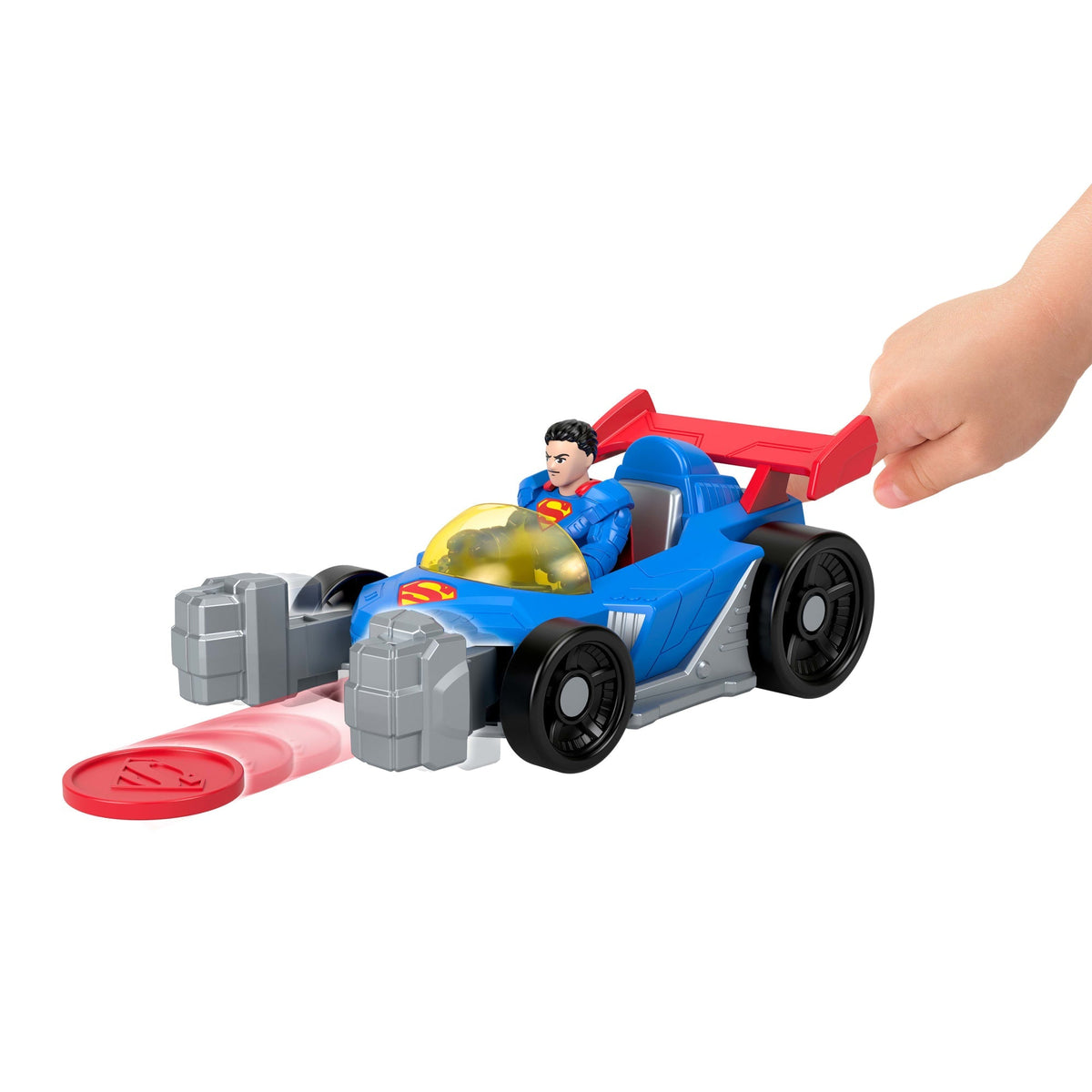 Fisher-Price Imaginext DC Super Friends Metal Force Supermobile Toy Car & Superman Action Figure Set