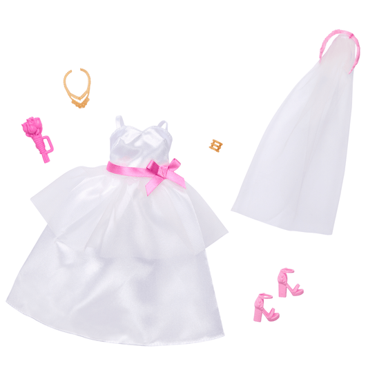 Barbie CloThes, Bridal Fashion Pack For Barbie Doll On Wedding Day