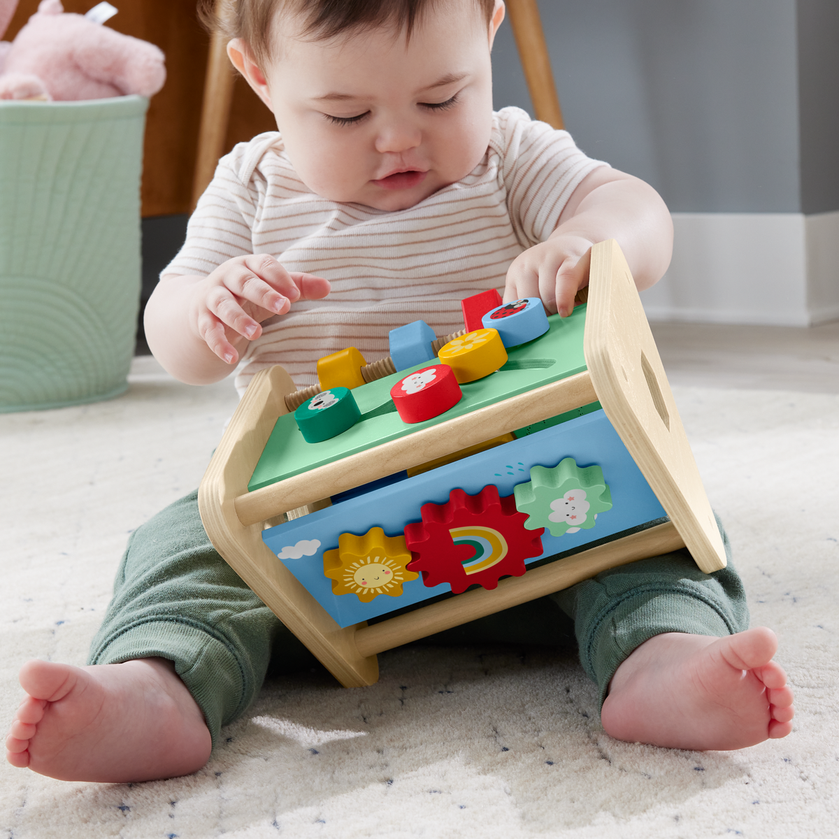 Fisher-Price Juguete para Bebés Triángulo de Actividades de Madera