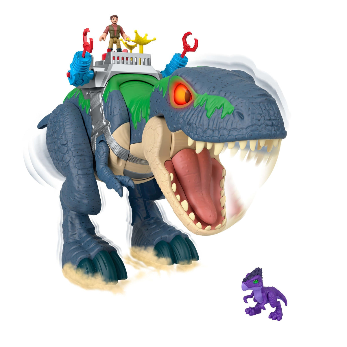 Fisher-Price-T-Rex Mâchoires Redoutables Imaginext-Avec Figurines