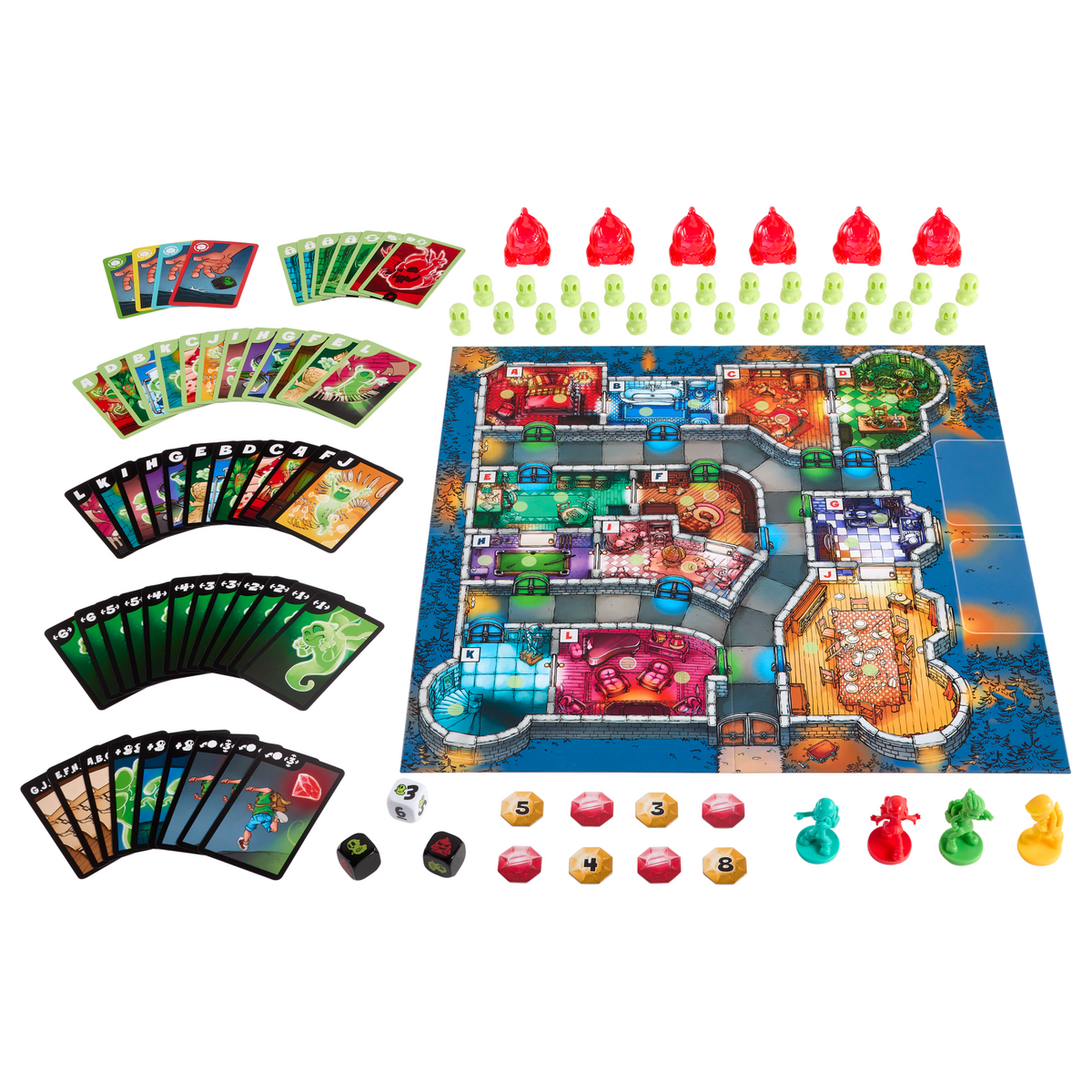 Ghost Fightin’ Treasure Hunters Anniversary Edition Board Game, Cooperative Family Game With 2 Ways To Play For 2-5 Players