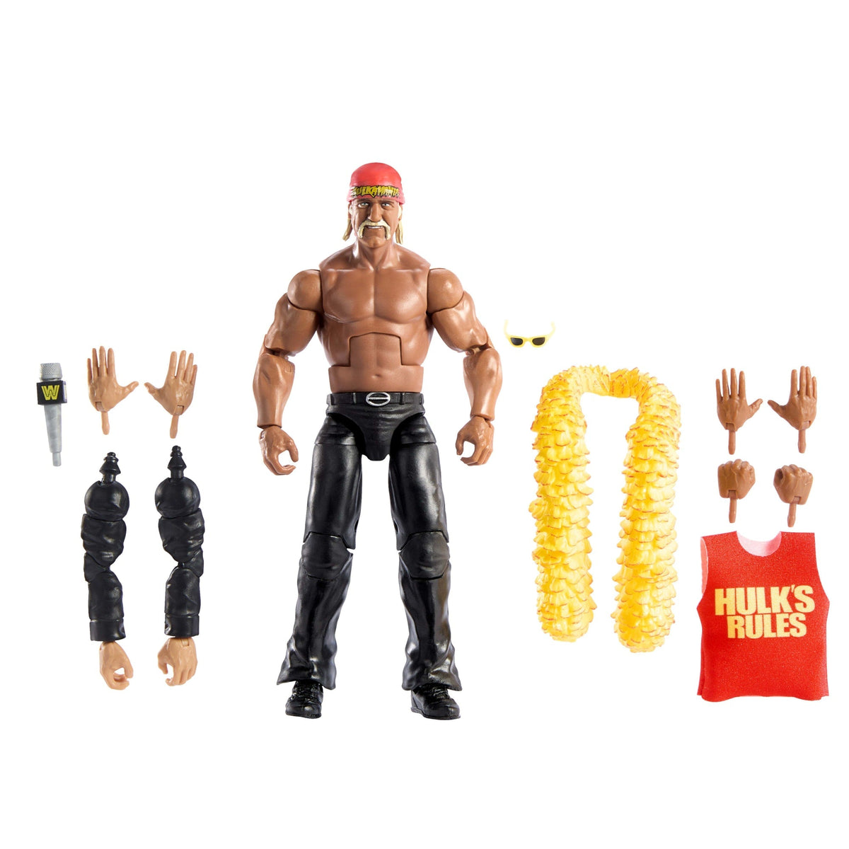 WWE Elite Collection Premium Live EVent Hulk Hogan Action Figure Set, Wrestlemania Collectible