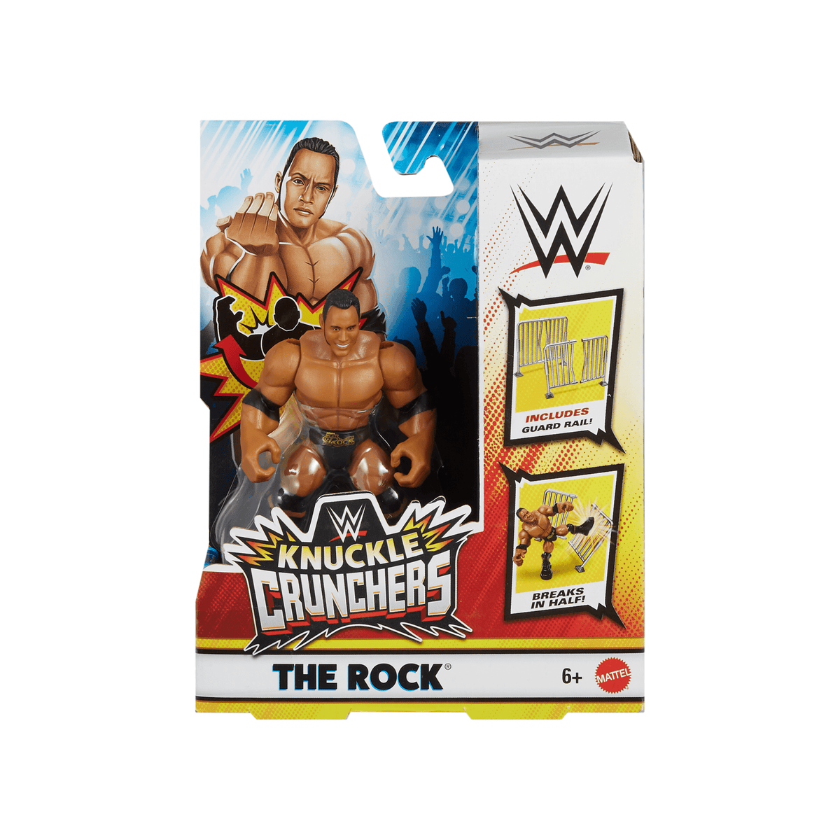 WWE Action Figure Knuckle Crunchers The Rock With Battle Accessory