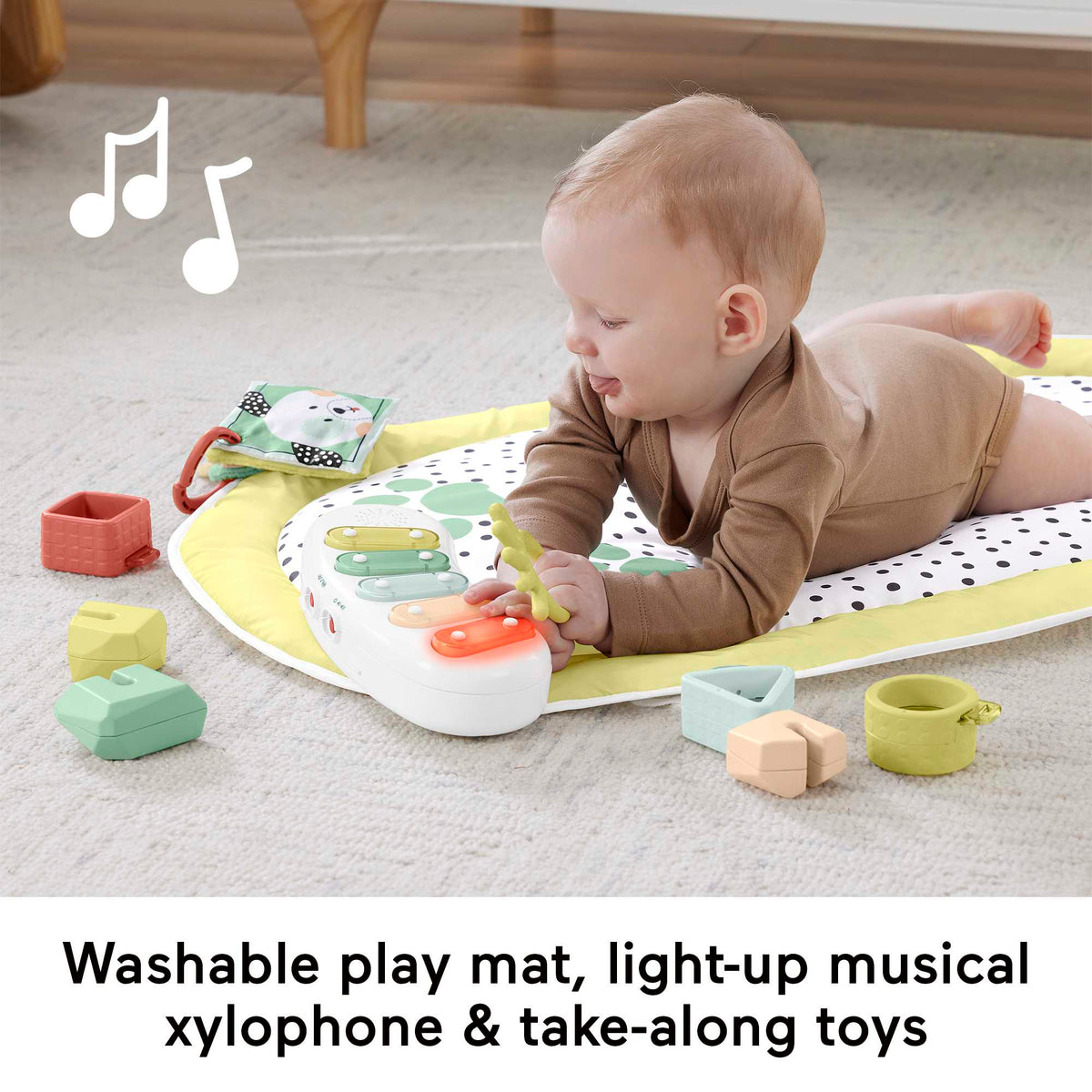 Fisher-Price 3-in-1 Baby Activity Center With Lights & Sounds, Play Mat, Toddler Toy, Snugapuppy