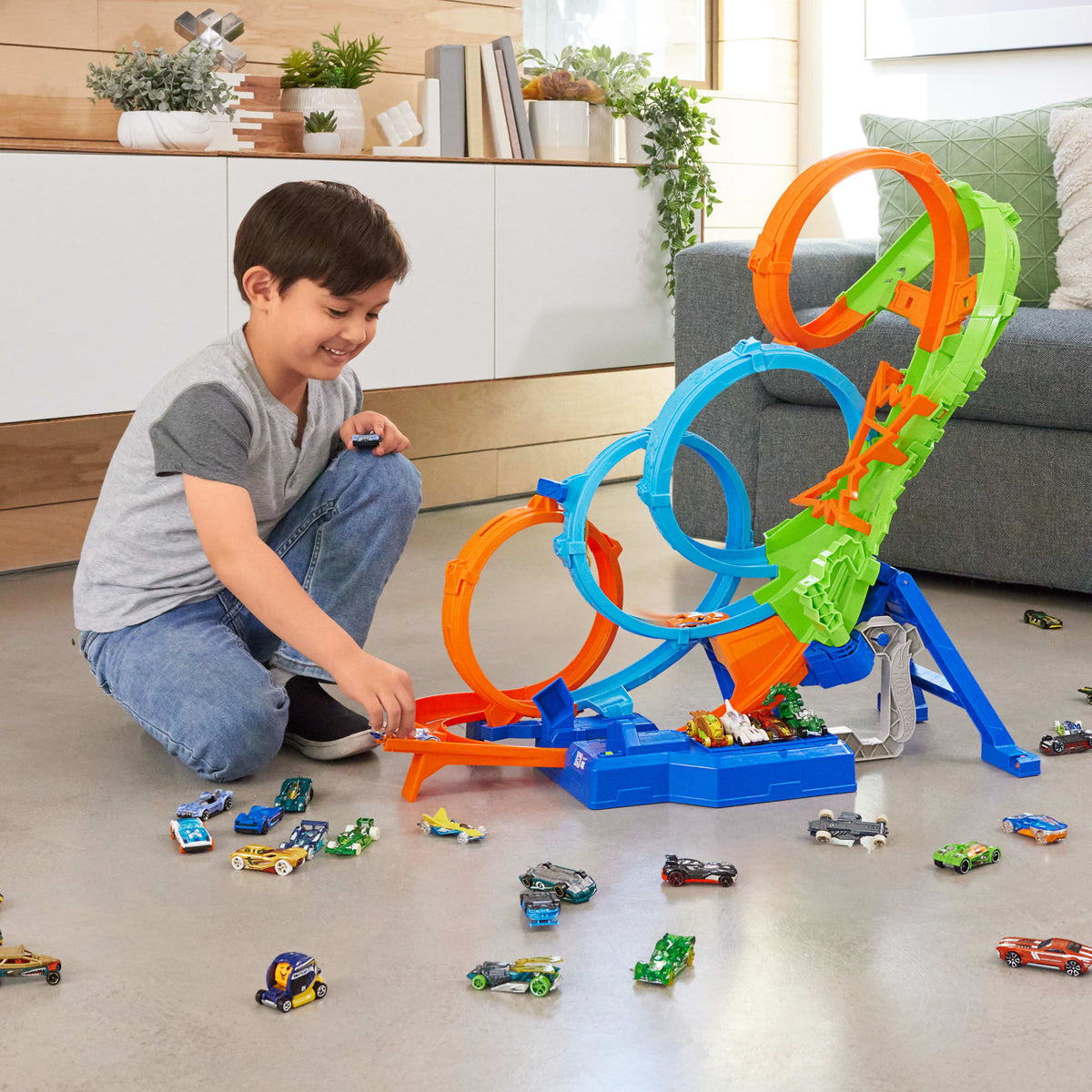 Hot Wheels-Coffret Ultra Crash Looping-Propulseur et Voiture