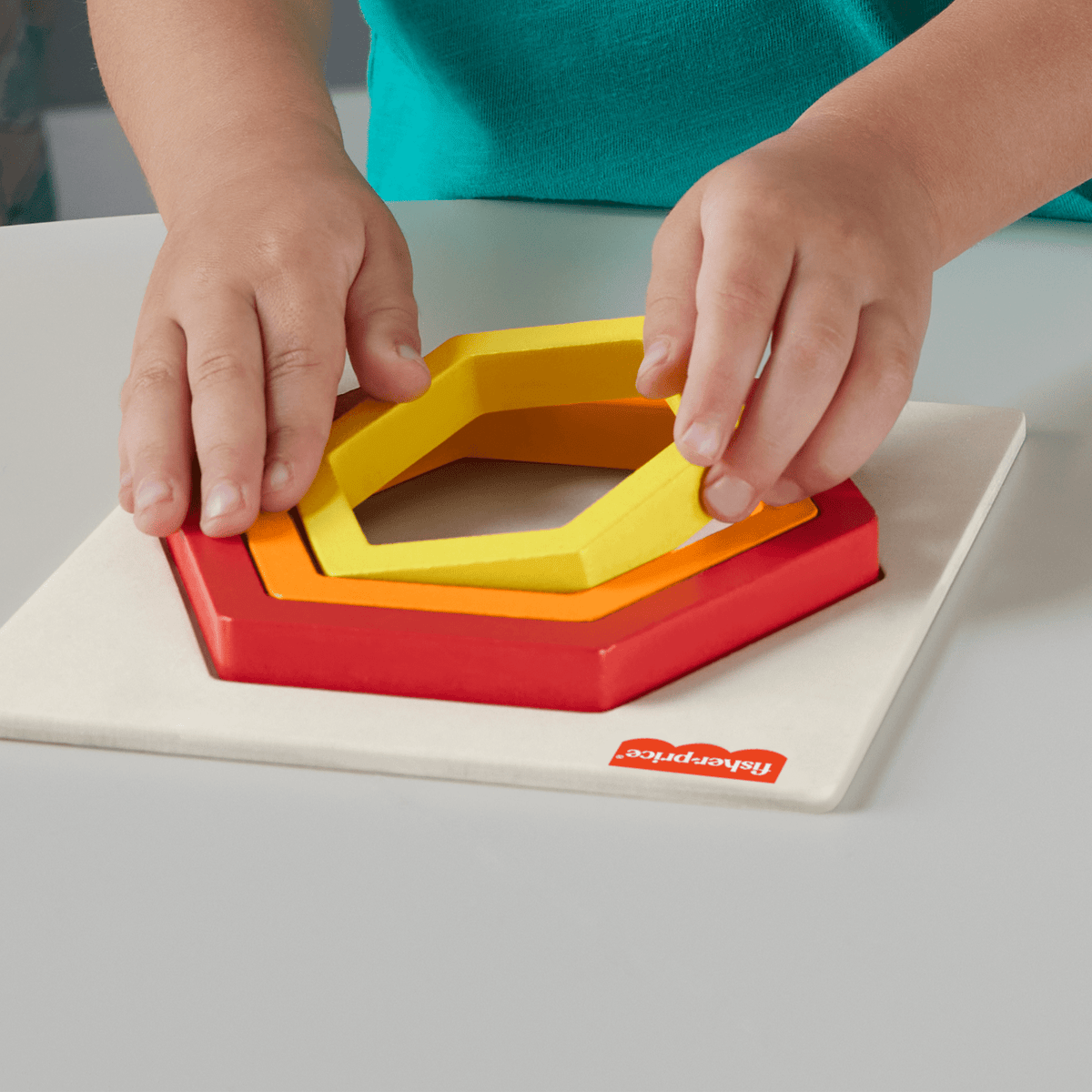 Fisher-Price Juguete para Bebés Rompecabezas Hexagono de Madera
